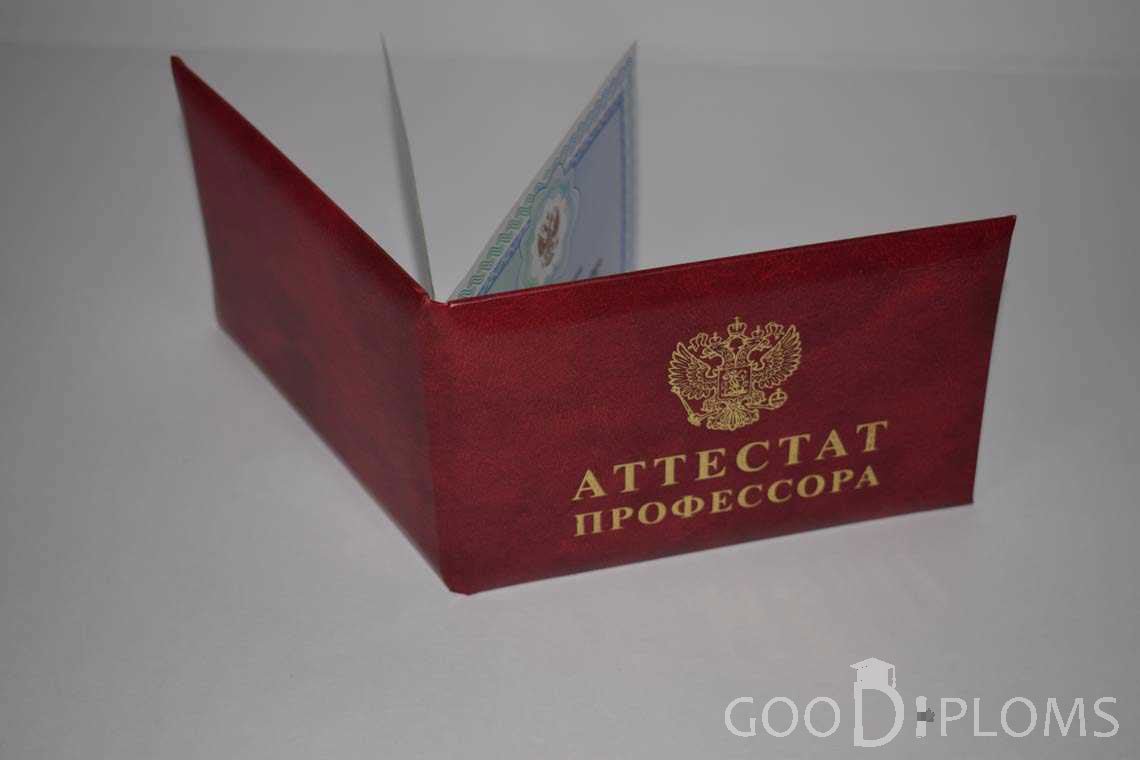 Аттестат Профессора - Обратная Сторона период выдачи 2015-2020 -  Балашиху
