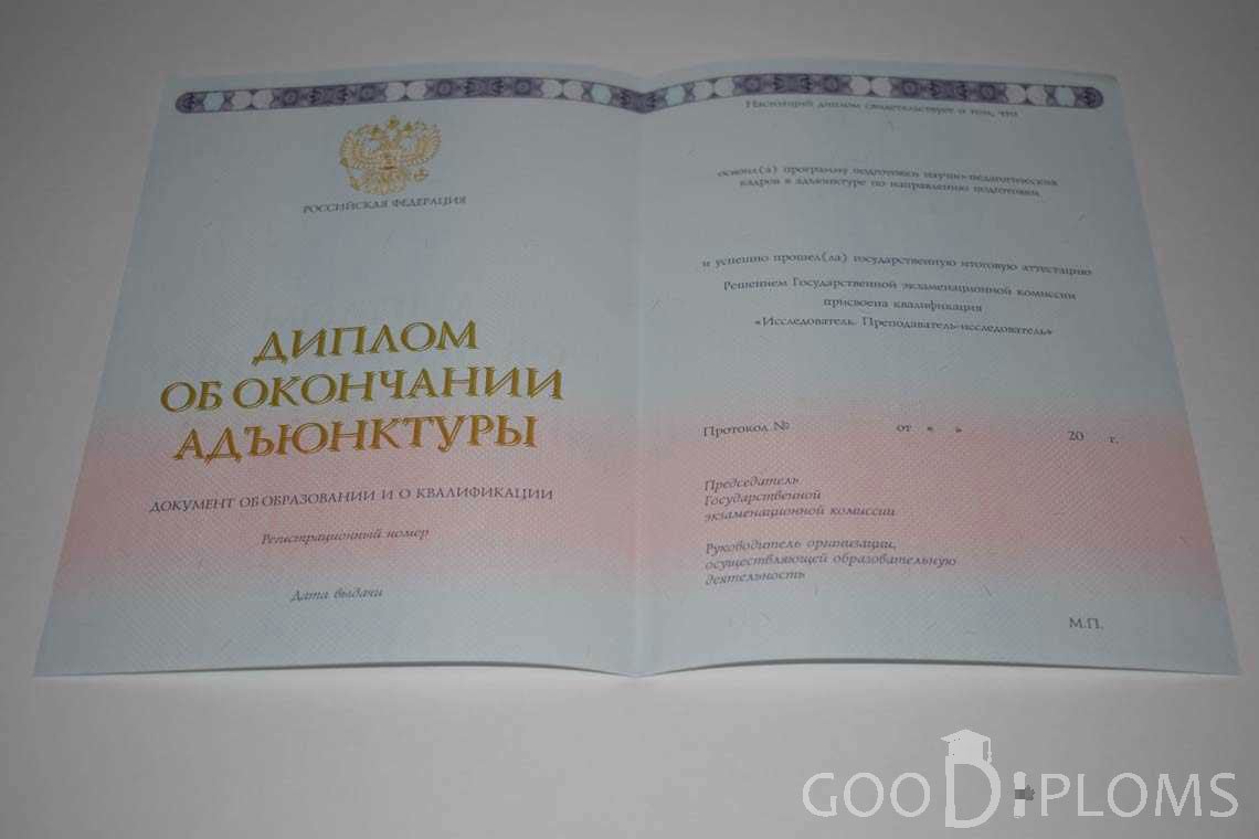 Диплом Адъюнктуры период выдачи 2014-2020 -  Балашиху