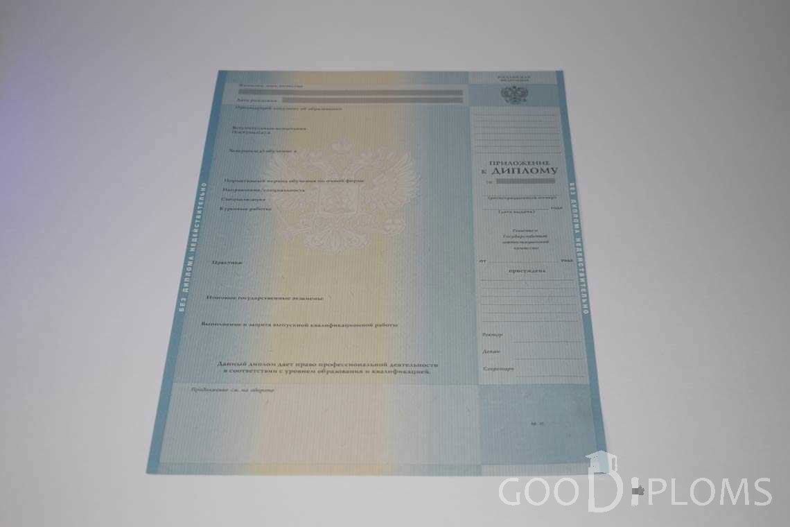 Приложение к Диплому Магистра период c 2011 по 2013 год - Балашиху