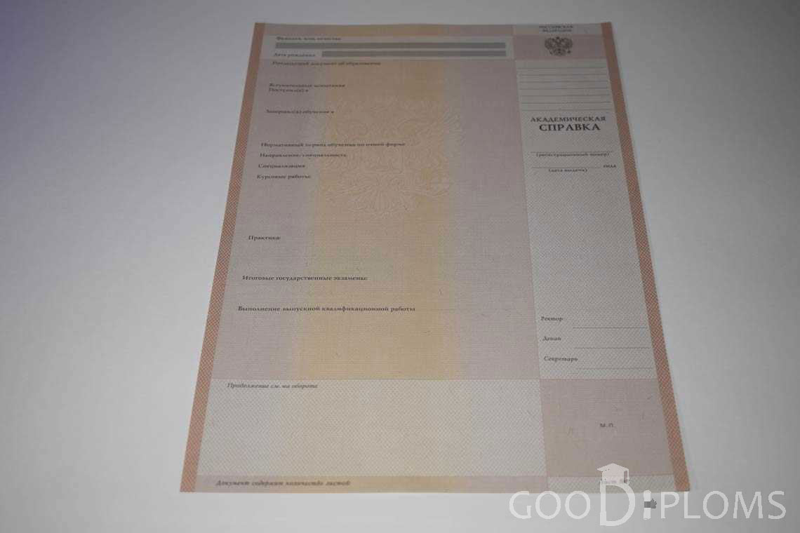 Академическая Справка Вуза период выдачи 1996-2009 -  Балашиху