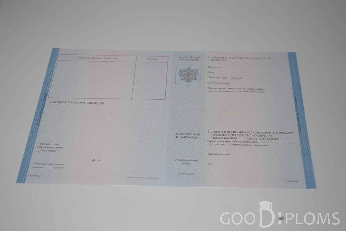 Приложение к Диплому Техникума период c 2014 по 2025 год - Балашиху